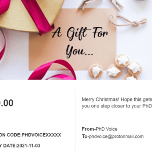 Proofreading Gift Card PhD Voice